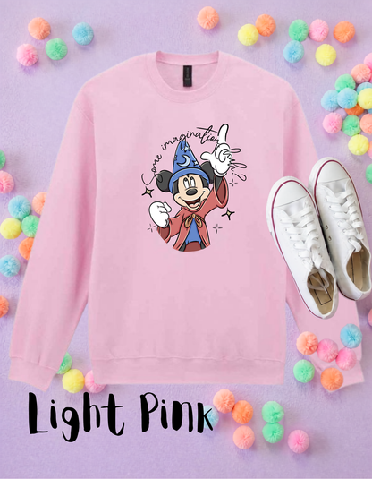 Magical Kingdom, Magical Mouse, Some Imagination Huh?, Florida, Orlando, Magical World, Fleece Sweatshirt - Adults & Kids Sizes