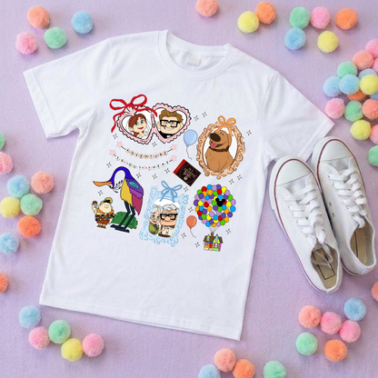 Up House Inspired Printed T-Shirt, Florida, Orlando, Ellie and Karl, Kevin, Dug - Adults & Kids Sizes - Cotton T-Shirt