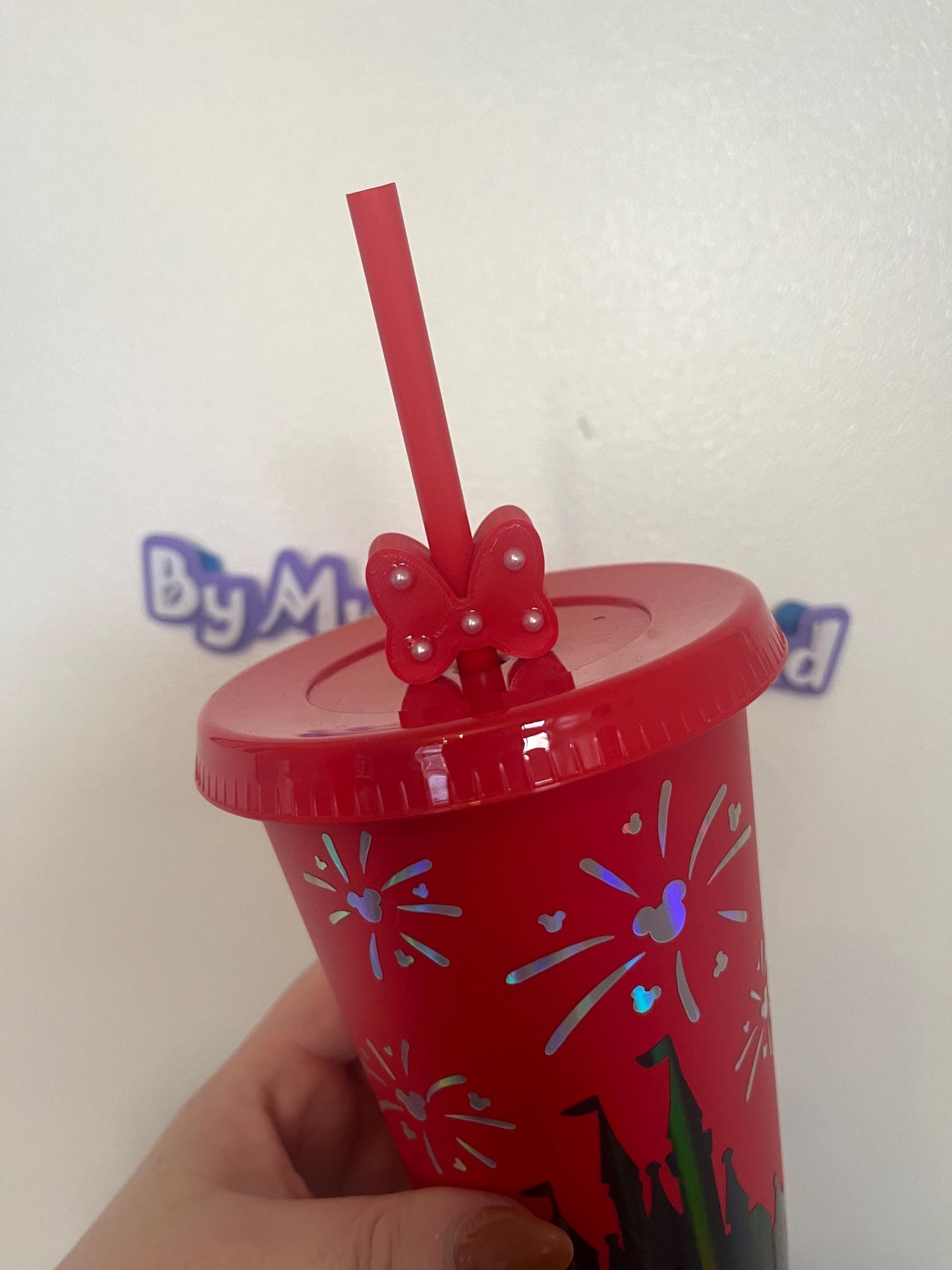 Mouse Bow 3D Printed Straw Topper, Cup Accessories, Cold Cup Straw Topper, Minnie Bow, 3D Print