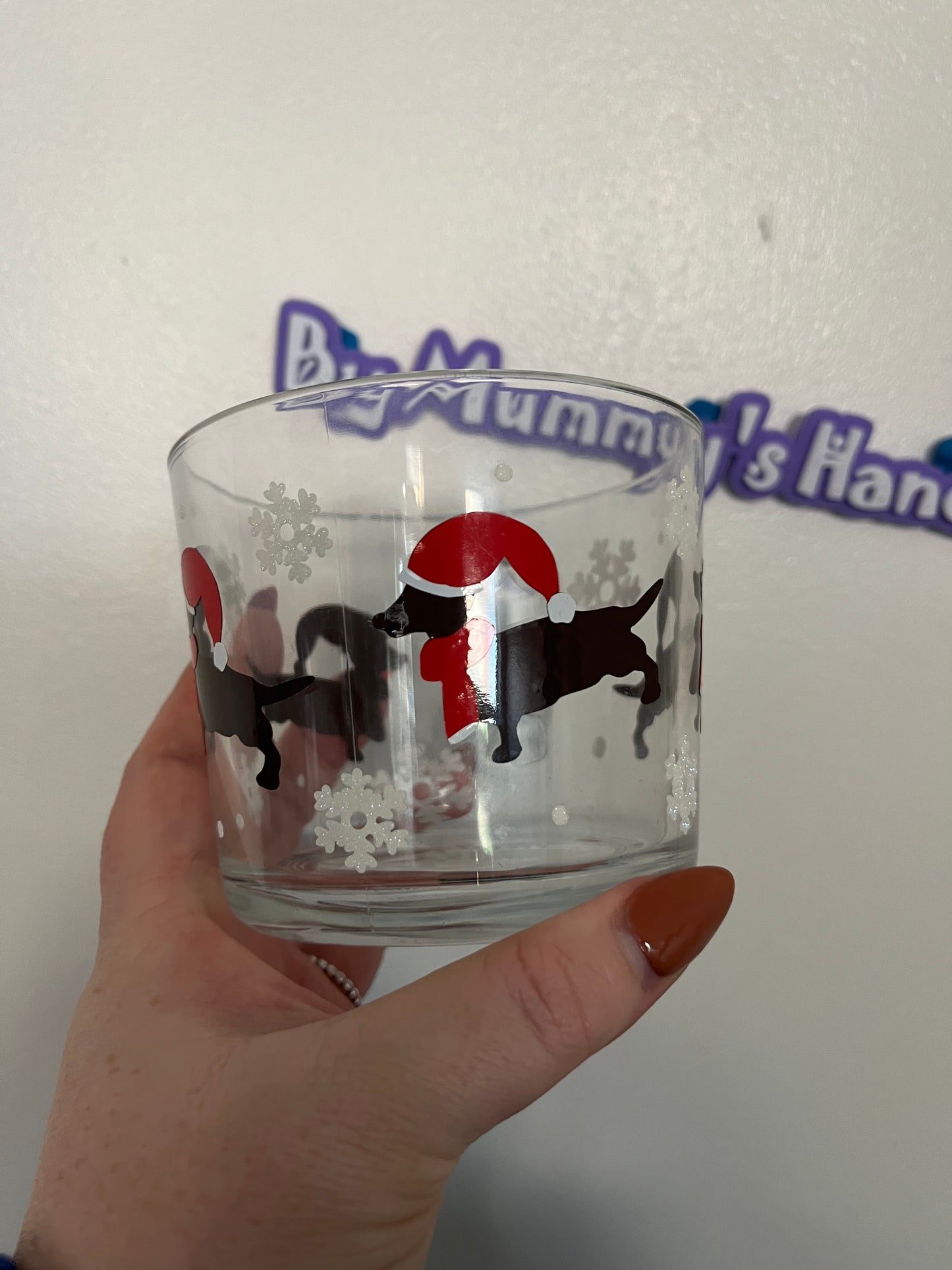 Christmas Daschund Glass Mug - Perfect for Hot Beverages - Drinkware