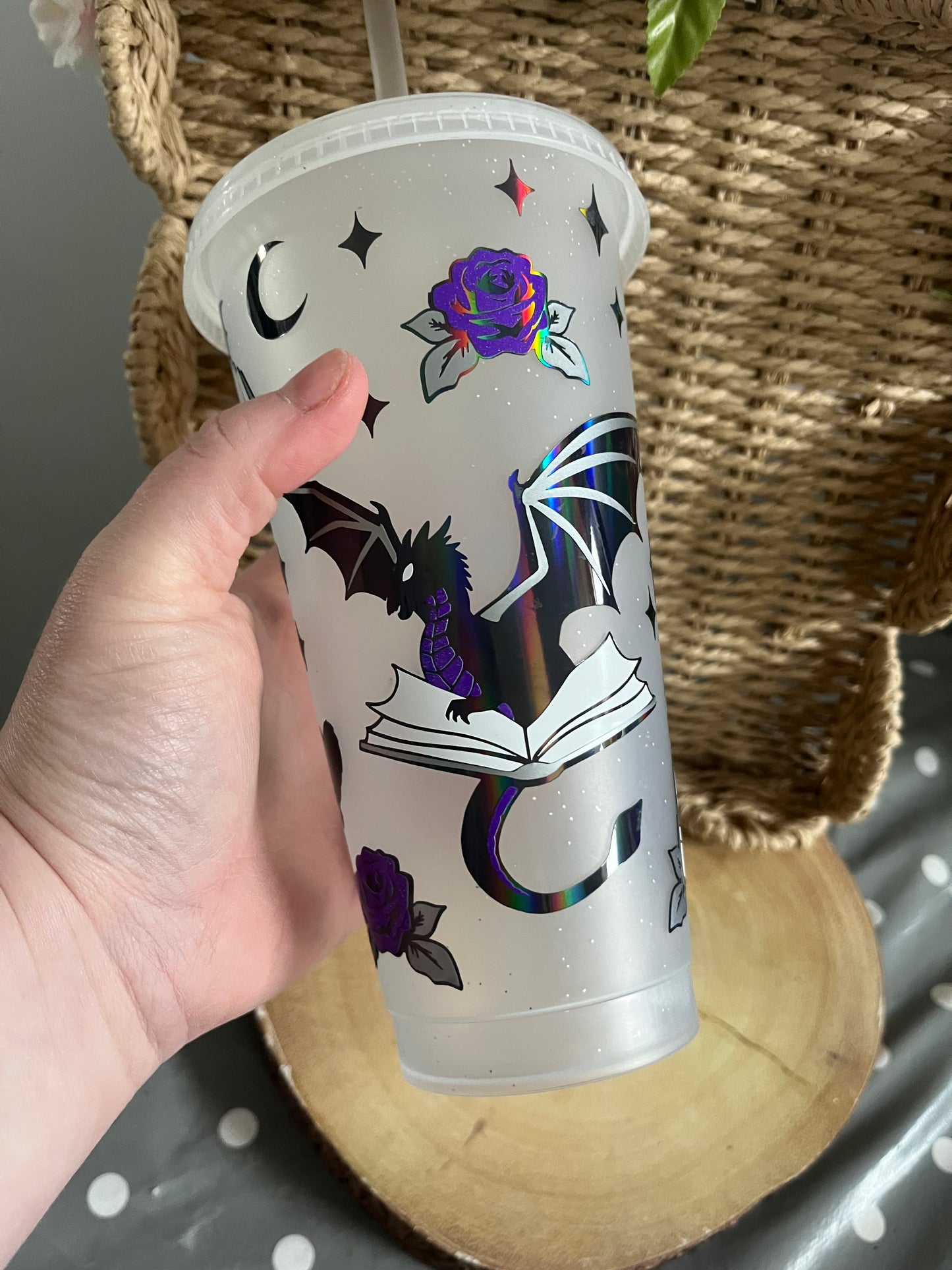 Book Dragon Cold Cups, Gothic Style Cold Cup Tumbler, Cold Cups, Dragon Theme, Dragon Decor, Tattoo Style, Summer Drinks Cup,