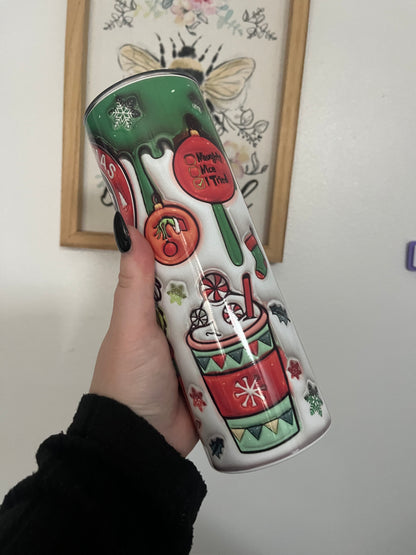 Grinch Inspired Hot and Cold 20oz Tumbler for Coffee and Travel - Bottle, Water Bottles