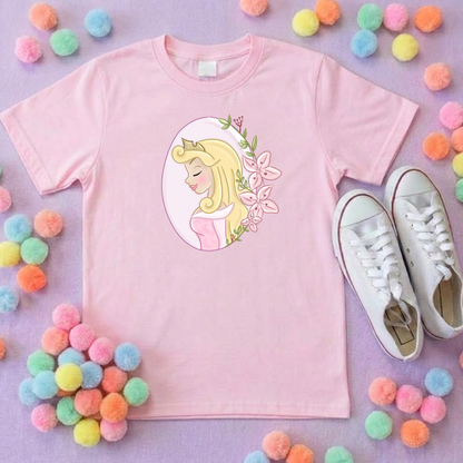 Sleeping Princess Inspired Printed T-Shirt, Princess Movie, Mouse Ears, Princess- Adults & Kids Sizes - Cotton T-Shirt