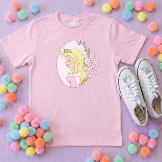 Sleeping Princess Inspired Printed T-Shirt, Princess Movie, Mouse Ears, Princess- Adults & Kids Sizes - Cotton T-Shirt