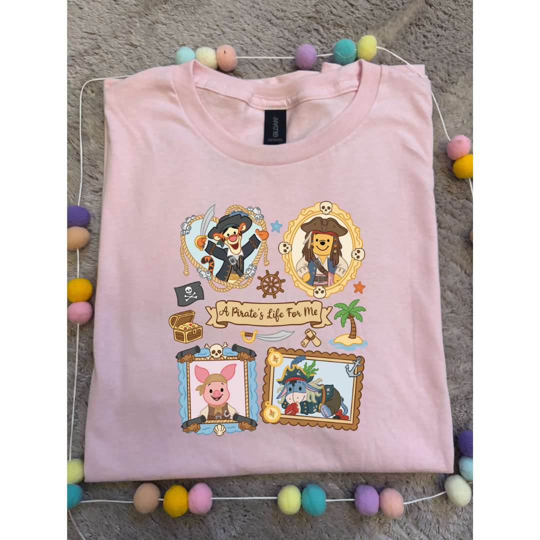 Pirate Besties Park Life T-Shirt, Ears, Florida, Orlando, Cruise Holidays T-Shirts, Holiday Outfits - Adults & Kids Sizes - Cotton T-Shirt