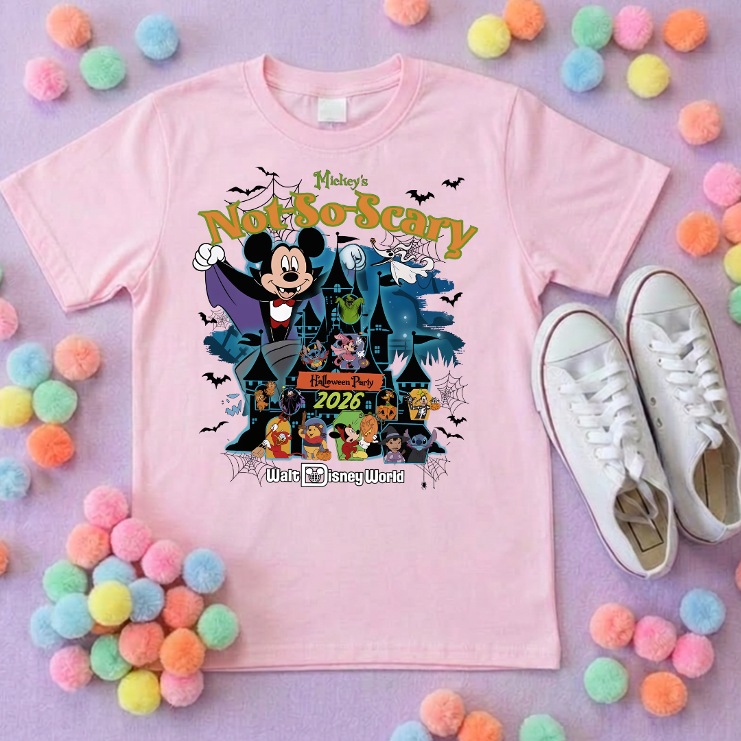 Not So Scary World Inspired Printed Sand T-Shirt, Florida, Orlando, Halloween T-Shirts, Halloween Outfits - Adults & Kids Sizes - Cotton T-Shirt