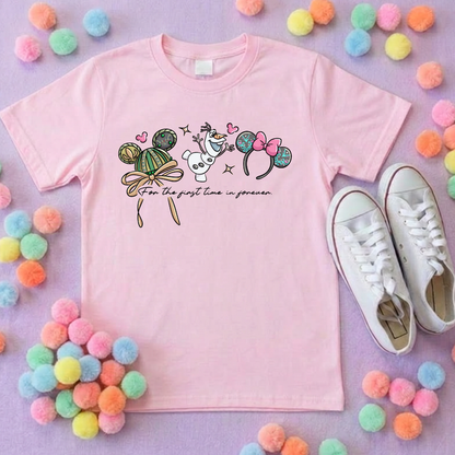 Frozen Sisters  Inspired Printed T-Shirt, Norwegian Style, Happy Snowman, Olaf, Bruni - Adults & Kids Sizes - Cotton T-Shirt
