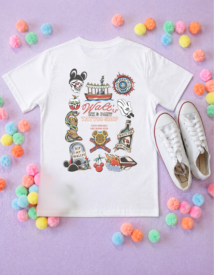 Walts Tattoo Park Life T-Shirt, Ears, Florida, Orlando, Cruise Holidays T-Shirts, Holiday Outfits - Adults & Kids Sizes - Cotton T-Shirt