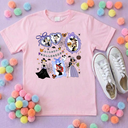 Spooky Princess Themed Halloween T-Shirt, Inspired Character T-Shirts - Adults & Kids Sizes - Cotton T-Shirt