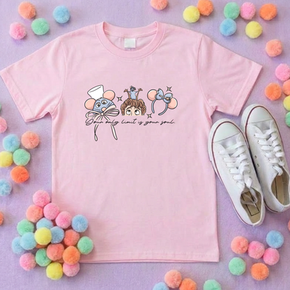 Chez Remi Rat Inspired Printed T-Shirt, French Mouse Chef, Ratatouille - Adults & Kids Sizes - Cotton T-Shirt