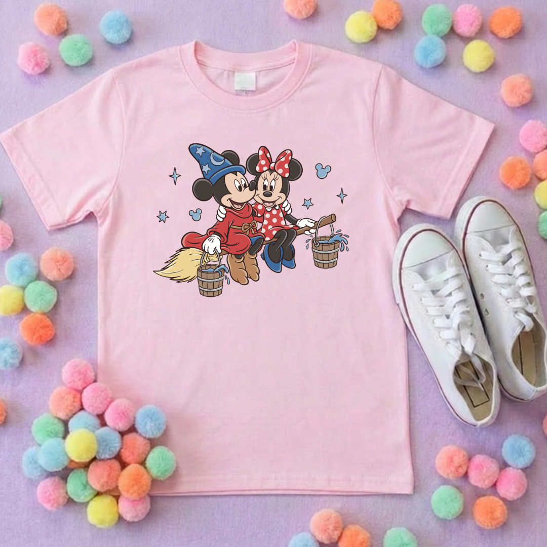 Magical Sorcerer and Minnie T-Shirt, Florida, Orlando, Magical World - Adults & Kids Sizes