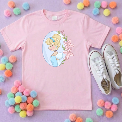 Ballgown Princess Inspired Printed T-Shirt, Princess Movie, Mouse Ears, Princess- Adults & Kids Sizes - Cotton T-Shirt