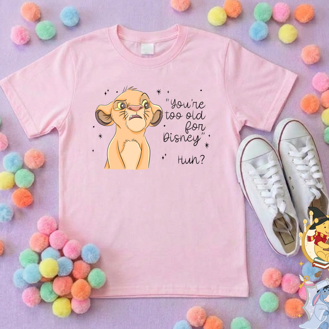King Lion Inspired Printed T-Shirt, Safari, Inspired Character T-Shirts - Adults & Kids Sizes - Cotton T-Shirt