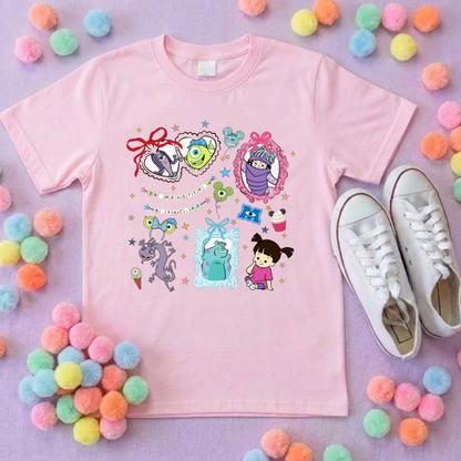 Monsters, Boo Inspired Printed T-Shirt, Monsters Inc, University, Mike, Sully, Boo and Friends - Adults & Kids Sizes - Cotton T-Shirt
