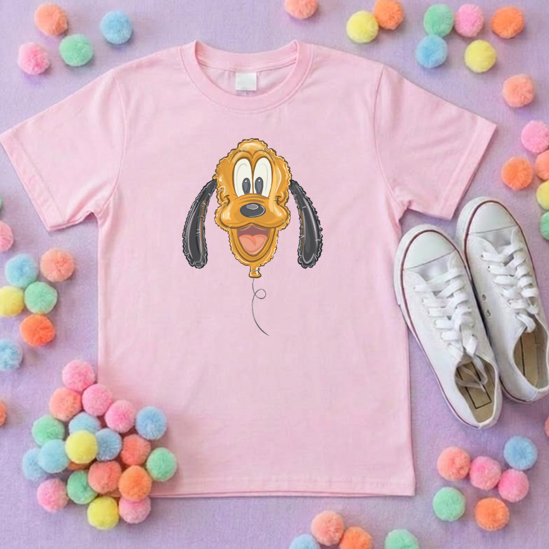 Pluto Balloon, Printed T-Shirt, Florida, Orlando, Magical World - Adults & Kids Sizes