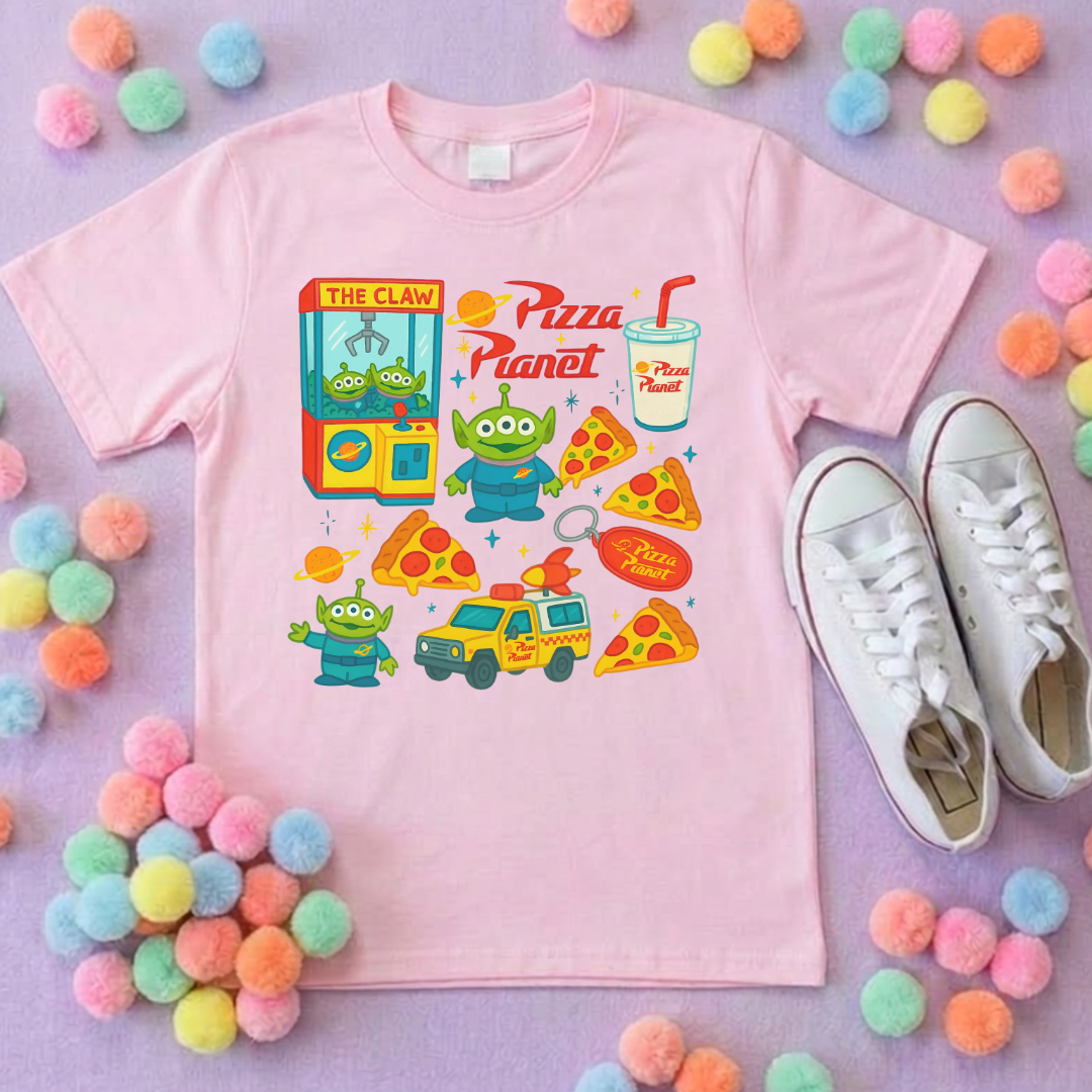 Planet Pizza Park Life T-Shirt, Ears, Florida, Orlando, Cruise Holidays T-Shirts, Holiday Outfits - Adults & Kids Sizes - Cotton T-Shirt