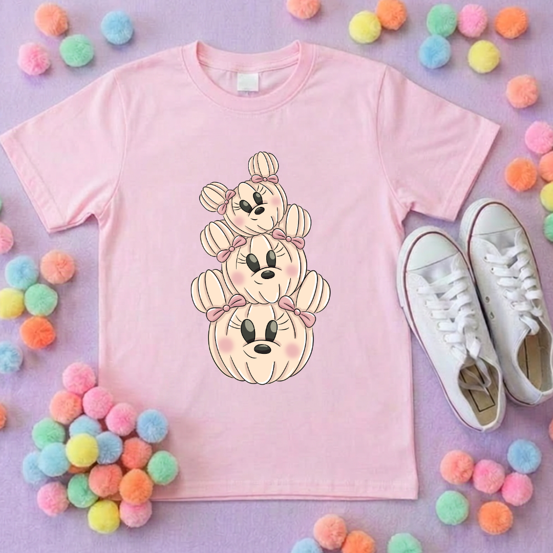 Cute Pumpkin Mouse T-Shirt, Ears, Florida, Orlando, Halloween T-Shirts, Pumpkin Halloween Outfits - Adults & Kids Sizes - Cotton T-Shirt
