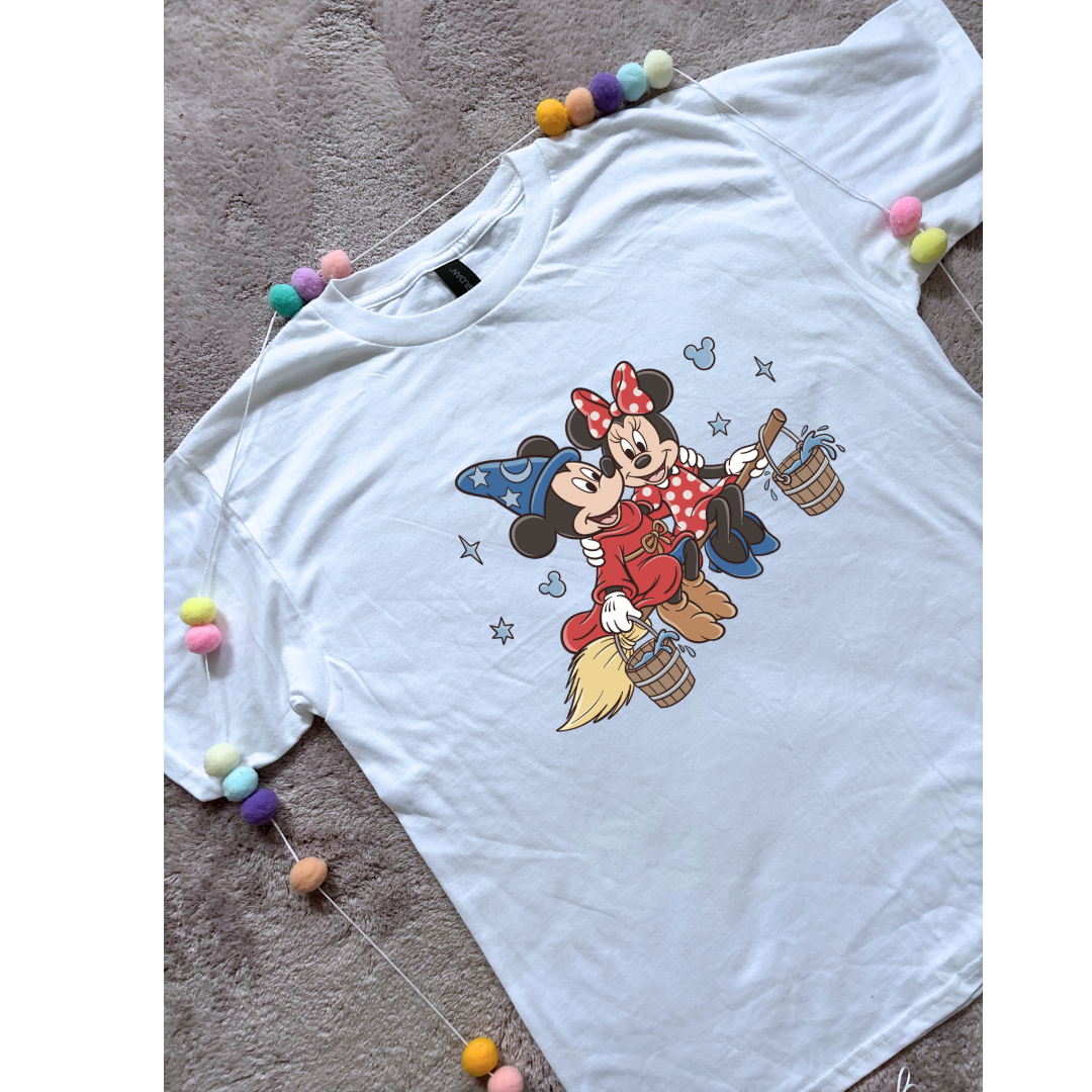 Magical Sorcerer and Minnie T-Shirt, Florida, Orlando, Magical World - Adults & Kids Sizes