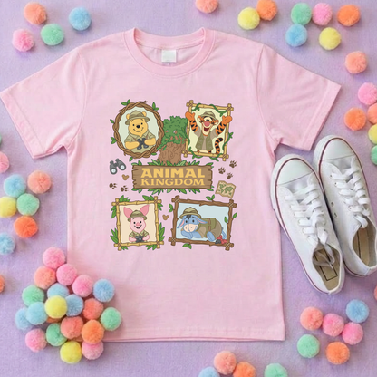 Pooh Animal Kingdom Full Art Park Life T-Shirt, Ears, Florida, Orlando, Cruise Holidays T-Shirts, Holiday Outfits - Adults & Kids Sizes - Cotton T-Shirt