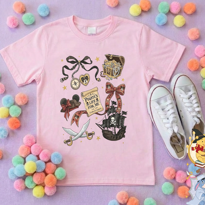 Pirates Life for Me Park Life T-Shirt, Ears, Florida, Orlando, Cruise Holidays T-Shirts, Holiday Outfits - Adults & Kids Sizes - Cotton T-Shirt