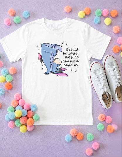 Could be Worse Eeyore Park Life T-Shirt, Ears, Florida, Orlando, Cruise Holidays T-Shirts, Holiday Outfits - Adults & Kids Sizes - Cotton T-Shirt