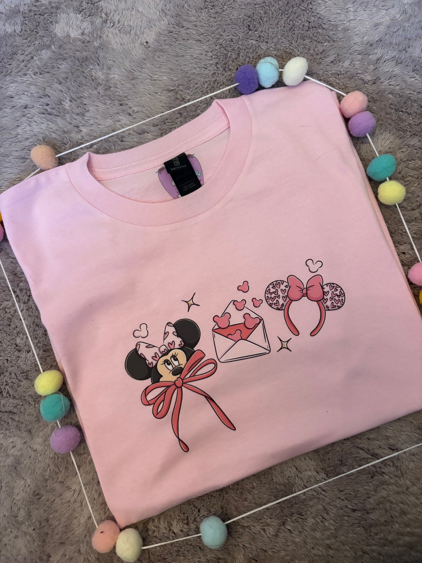 Valentines Day Magical Girlie Mouse Bow Printed T-Shirt, Florida, Orlando, Magical World - Adults & Kids Sizes
