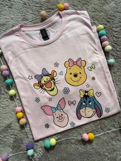 Pooh Pretty Besties Park Life T-Shirt, Ears, Florida, Orlando, Cruise Holidays T-Shirts, Holiday Outfits - Adults & Kids Sizes - Cotton T-Shirt