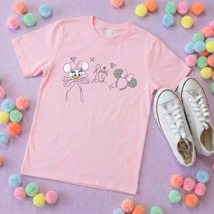 Magical Girlie Duck Bow Printed T-Shirt, Florida, Orlando, Magical World - Adults & Kids Sizes