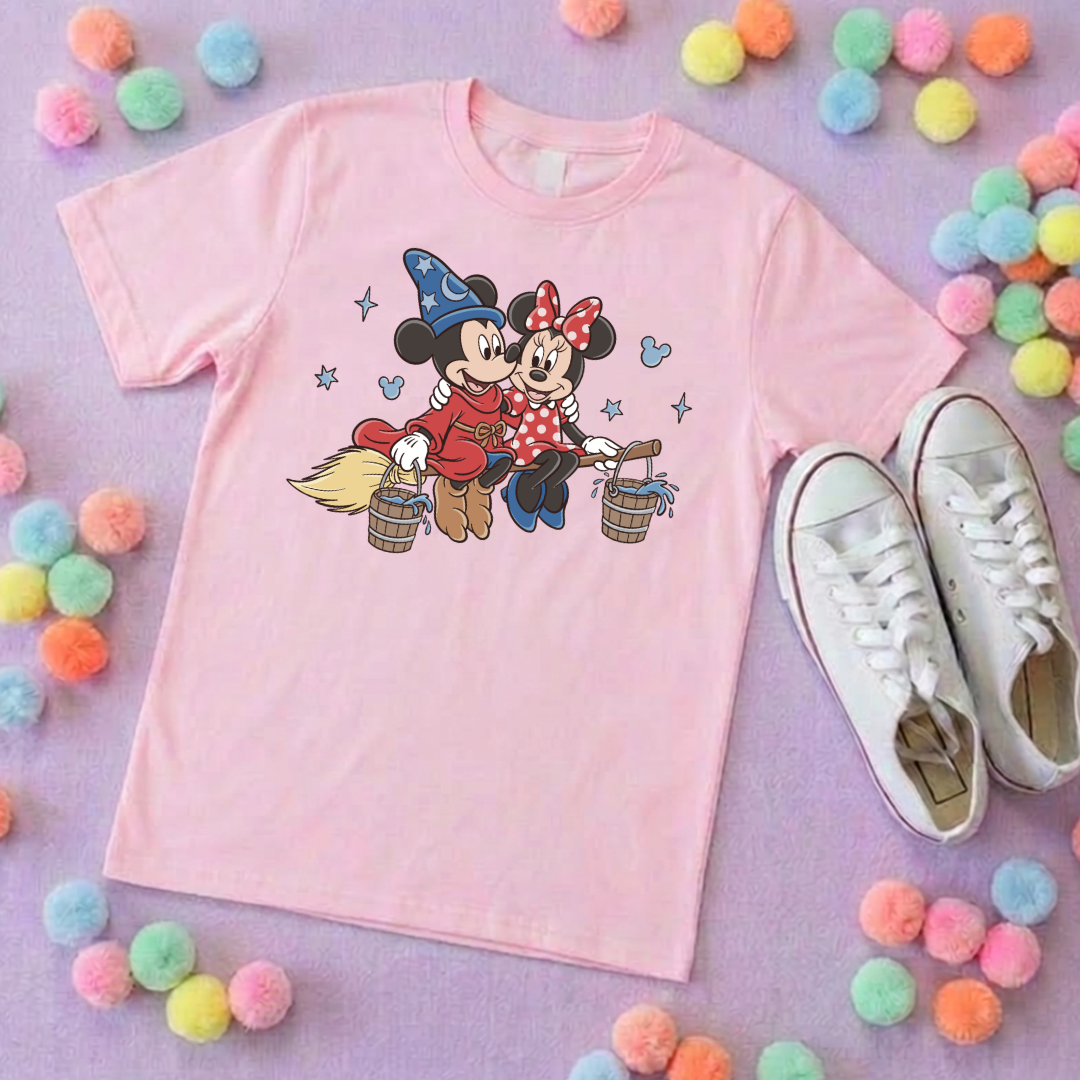 Magical Sorcerer and Minnie T-Shirt, Florida, Orlando, Magical World - Adults & Kids Sizes