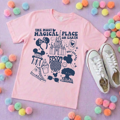 Happiest Place, Park Life T-Shirt, Ears, Florida, Orlando, Cruise Holidays T-Shirts, Holiday Outfits - Adults & Kids Sizes - Cotton T-Shirt