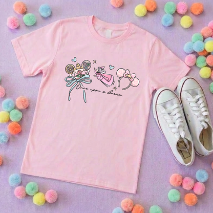 Sleeping Princess Inspired Printed T-Shirt, Princess Movie, Mouse Ears, Princess- Adults & Kids Sizes - Cotton T-Shirt