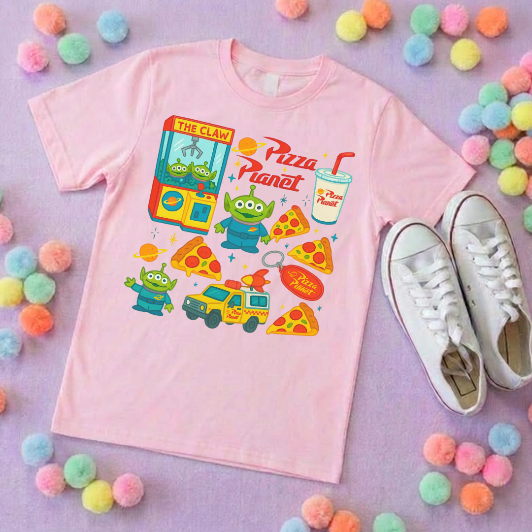 Planet Pizza Park Life T-Shirt, Ears, Florida, Orlando, Cruise Holidays T-Shirts, Holiday Outfits - Adults & Kids Sizes - Cotton T-Shirt