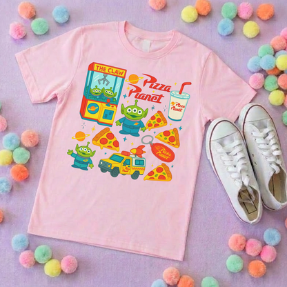 Planet Pizza Park Life T-Shirt, Ears, Florida, Orlando, Cruise Holidays T-Shirts, Holiday Outfits - Adults & Kids Sizes - Cotton T-Shirt