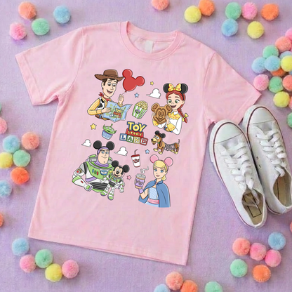 Toys Story Besties Full Art Park Life T-Shirt, Ears, Florida, Orlando, Cruise Holidays T-Shirts, Holiday Outfits - Adults & Kids Sizes - Cotton T-Shirt