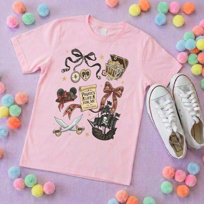 Pirates Life for Me Park Life T-Shirt, Ears, Florida, Orlando, Cruise Holidays T-Shirts, Holiday Outfits - Adults & Kids Sizes - Cotton T-Shirt