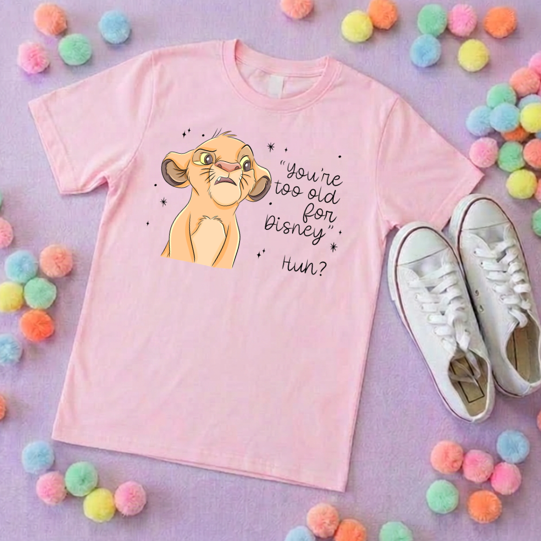King Lion Inspired Printed T-Shirt, Safari, Inspired Character T-Shirts - Adults & Kids Sizes - Cotton T-Shirt