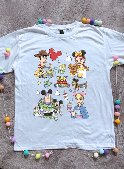 Toys Story Besties Full Art Park Life T-Shirt, Ears, Florida, Orlando, Cruise Holidays T-Shirts, Holiday Outfits - Adults & Kids Sizes - Cotton T-Shirt