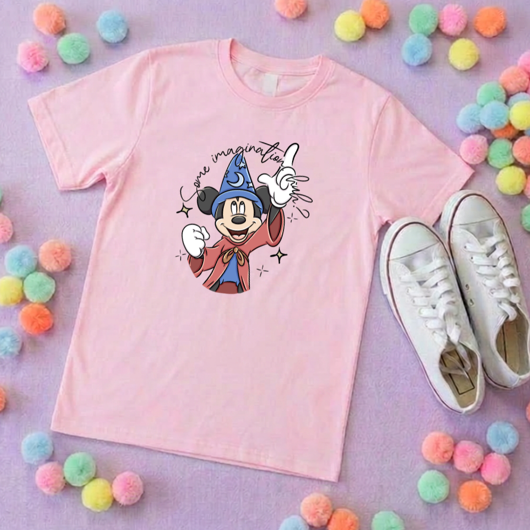 Magical Sorcerer, Some Imagination Printed T-Shirt, Florida, Orlando, Magical World - Adults & Kids Sizes