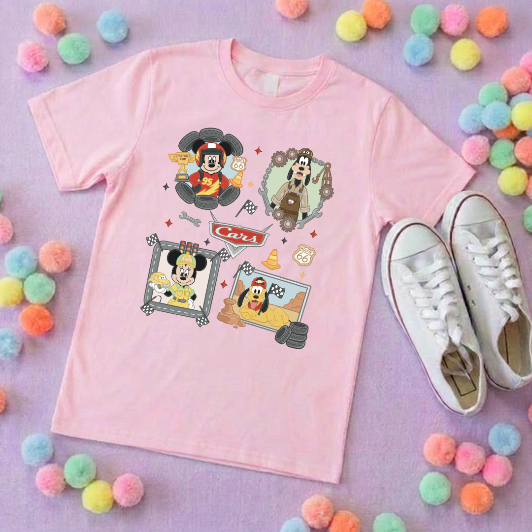 Cars Mouse Besties Park Life T-Shirt, Ears, Florida, Orlando, Cruise Holidays T-Shirts, Holiday Outfits - Adults & Kids Sizes - Cotton T-Shirt