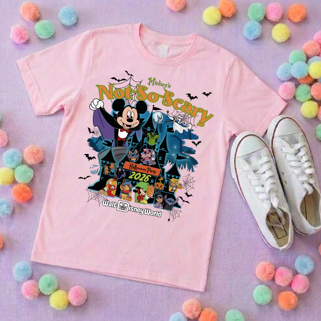 Not So Scary World Inspired Printed Sand T-Shirt, Florida, Orlando, Halloween T-Shirts, Halloween Outfits - Adults & Kids Sizes - Cotton T-Shirt