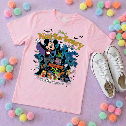 Not So Scary World Inspired Printed Sand T-Shirt, Florida, Orlando, Halloween T-Shirts, Halloween Outfits - Adults & Kids Sizes - Cotton T-Shirt