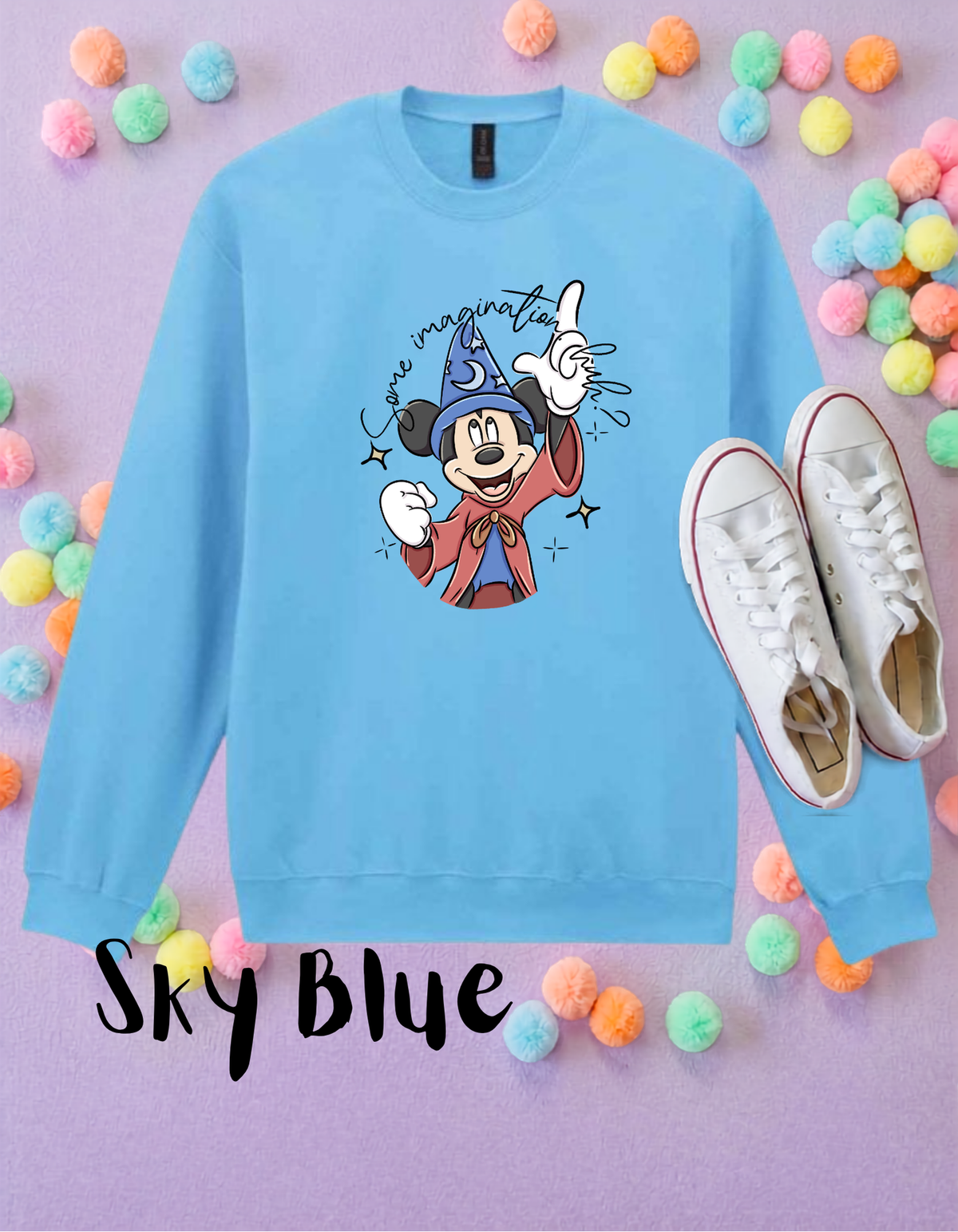 Magical Kingdom, Magical Mouse, Some Imagination Huh?, Florida, Orlando, Magical World, Fleece Sweatshirt - Adults & Kids Sizes
