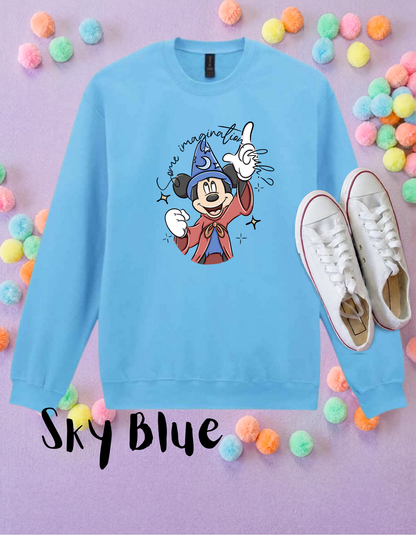 Magical Kingdom, Magical Mouse, Some Imagination Huh?, Florida, Orlando, Magical World, Fleece Sweatshirt - Adults & Kids Sizes