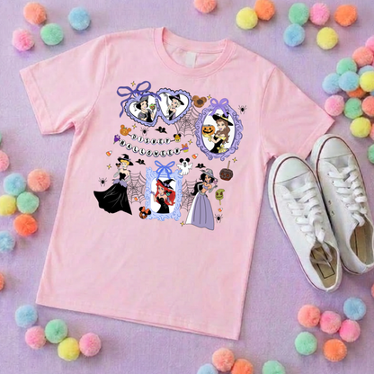 Spooky Princess Themed Halloween T-Shirt, Inspired Character T-Shirts - Adults & Kids Sizes - Cotton T-Shirt