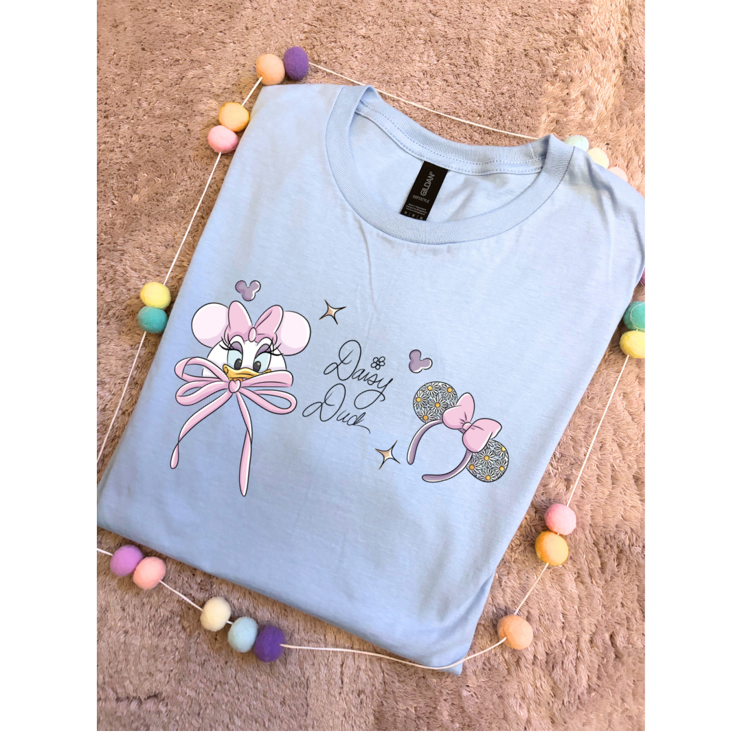 Magical Girlie Duck Bow Printed T-Shirt, Florida, Orlando, Magical World - Adults & Kids Sizes
