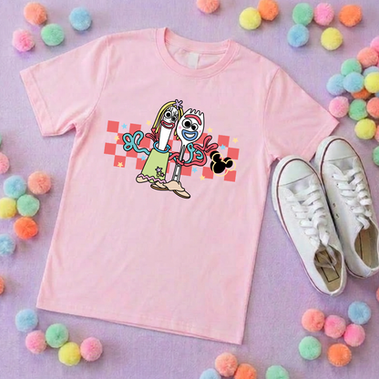 Toys Story Forky & Knifey Art Park Life T-Shirt, Ears, Florida, Orlando, Cruise Holidays T-Shirts, Holiday Outfits - Adults & Kids Sizes - Cotton T-Shirt