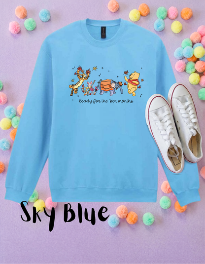 Pooh 'Ber Months Sweatshirt, Ears, Florida, Orlando, Jumper, Halloween Outfits, - Adults & Kids Sizes - Cotton Sweatshirt