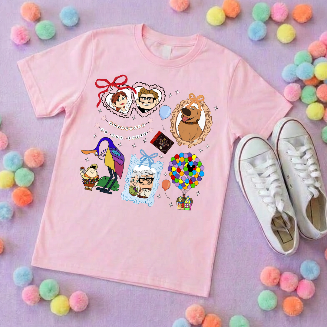 Up House Inspired Printed T-Shirt, Florida, Orlando, Ellie and Karl, Kevin, Dug - Adults & Kids Sizes - Cotton T-Shirt