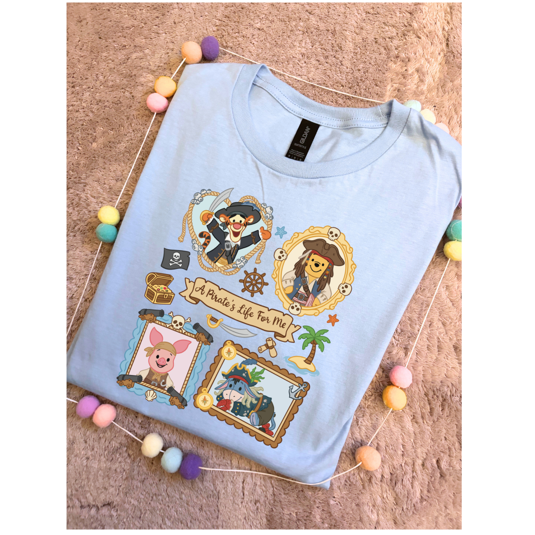 Pirate Besties Park Life T-Shirt, Ears, Florida, Orlando, Cruise Holidays T-Shirts, Holiday Outfits - Adults & Kids Sizes - Cotton T-Shirt