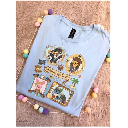 Pirate Besties Park Life T-Shirt, Ears, Florida, Orlando, Cruise Holidays T-Shirts, Holiday Outfits - Adults & Kids Sizes - Cotton T-Shirt